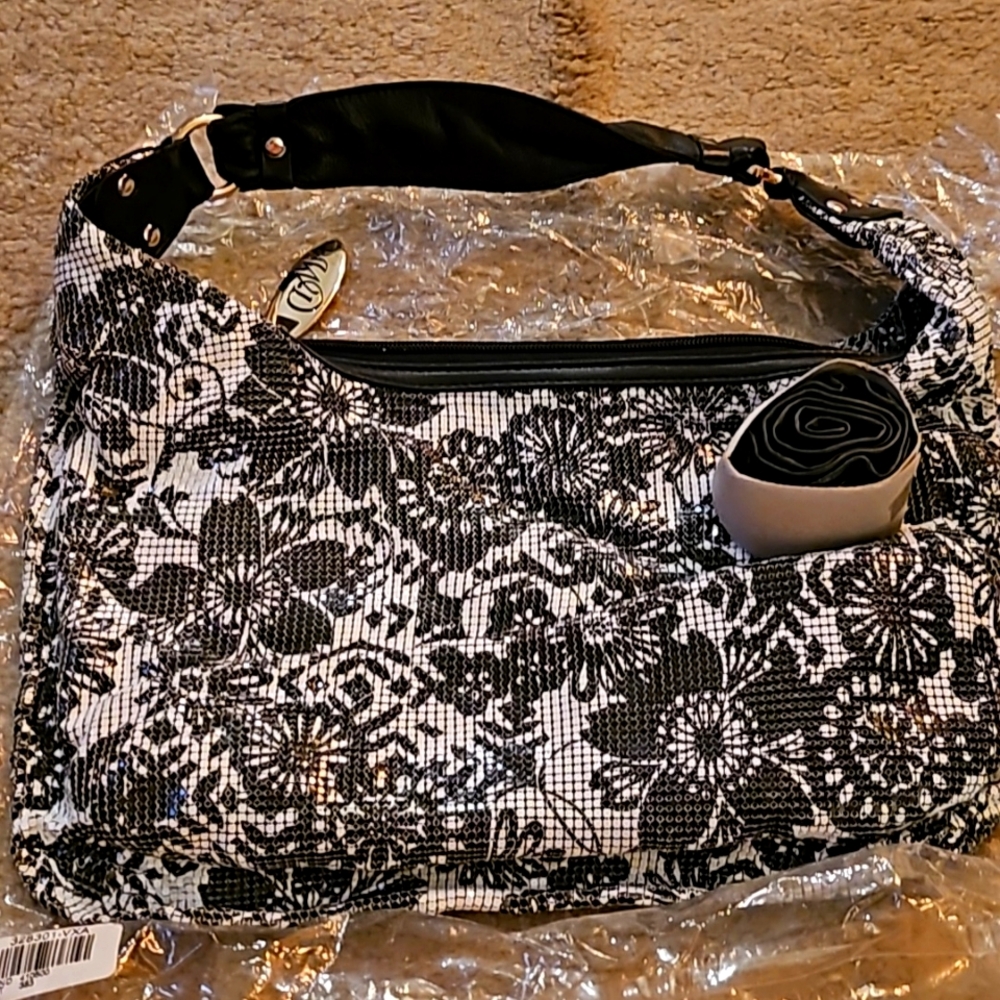 Women's print hobo bag